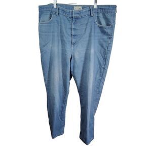 David Taylor Mens Size 40x29? Blue Solid Soft Denim Straight Leg Jeans